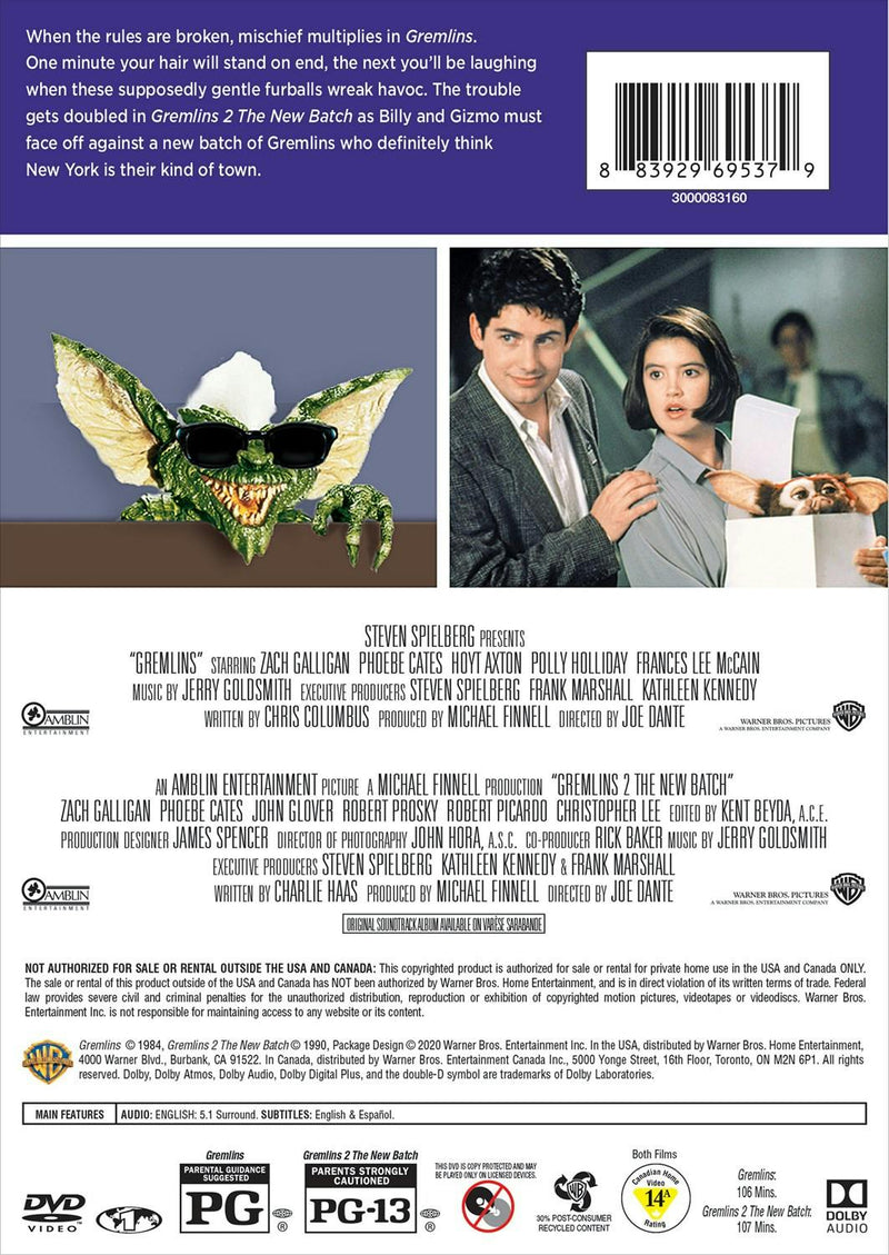Gremlins/Gremlins 2 (DVD Double Feature) [DVD]