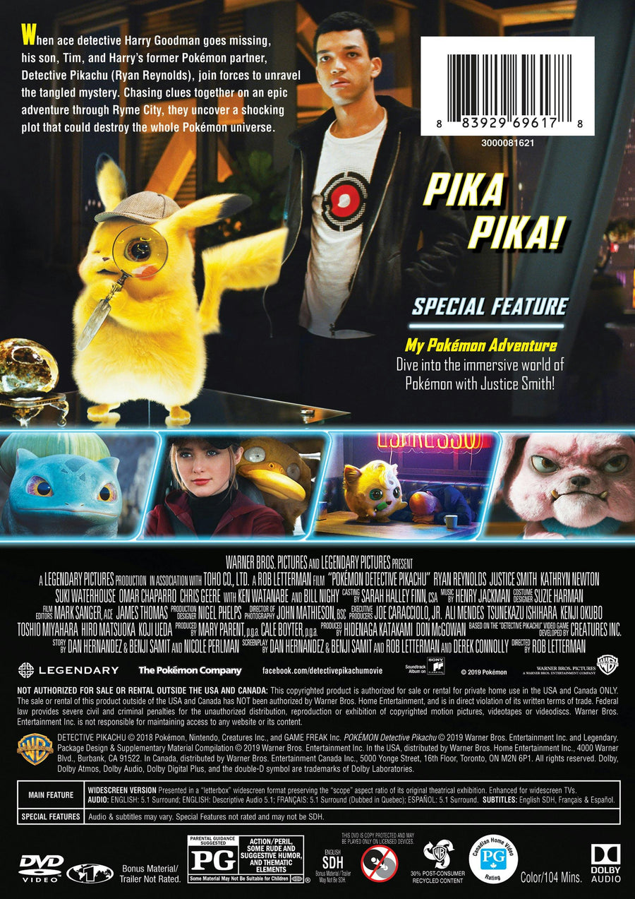 Pokémon Detective Pikachu [DVD]