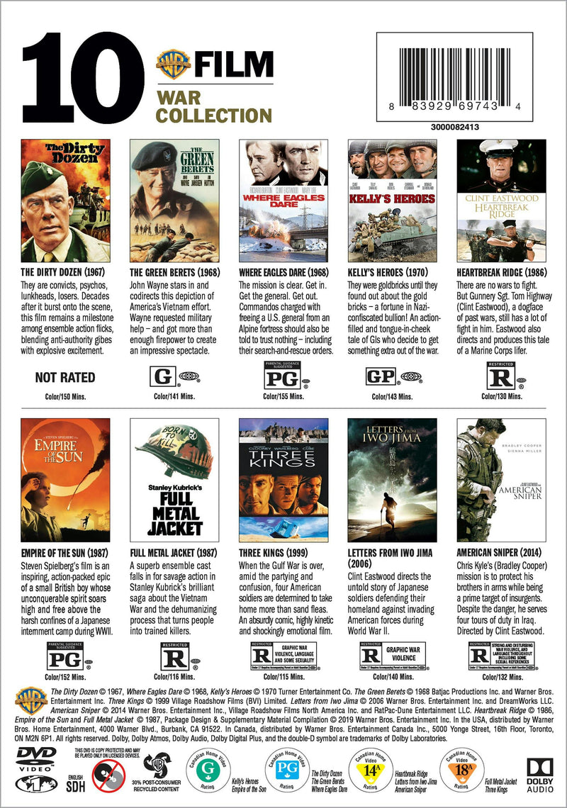 WB 10-Film War Collection (DVD Set) [DVD]