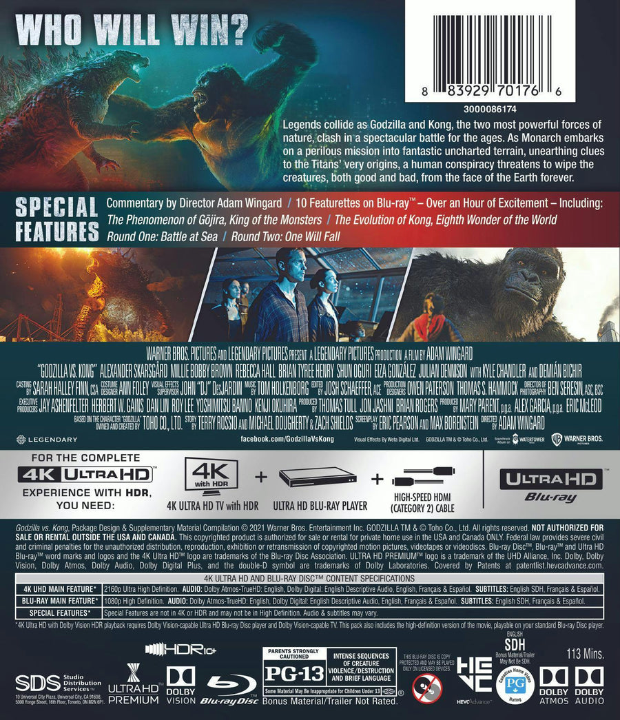 Godzilla Vs Kong (4K Ultra HD + Blu-ray) [UHD]
