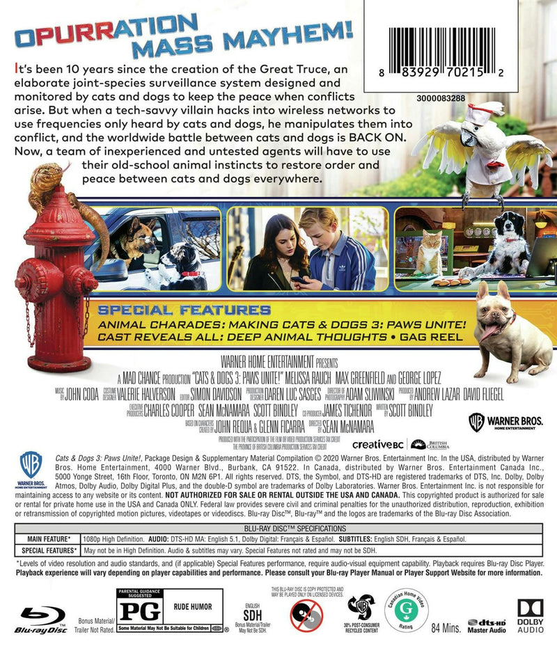 Cats & Dogs 3: Paws Unite! (Blu-ray) [Blu-ray]