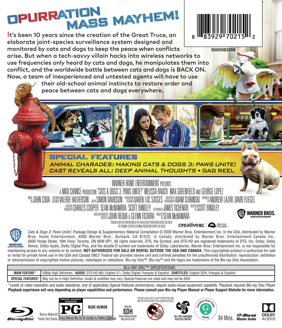 Cats & Dogs 3: Paws Unite! (Blu-ray) [Blu-ray]