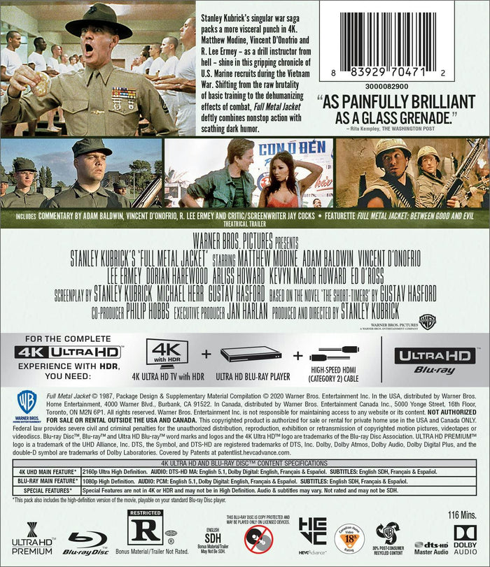 Full Metal Jacket (4K Ultra HD + Blu-ray) [UHD]