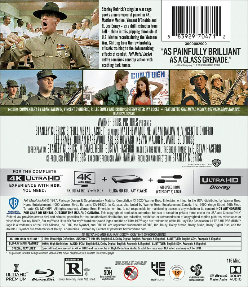 Full Metal Jacket (4K Ultra HD + Blu-ray) [UHD]