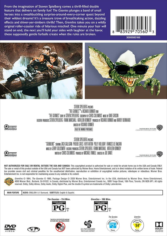 The Goonies/Gremlins [DVD]