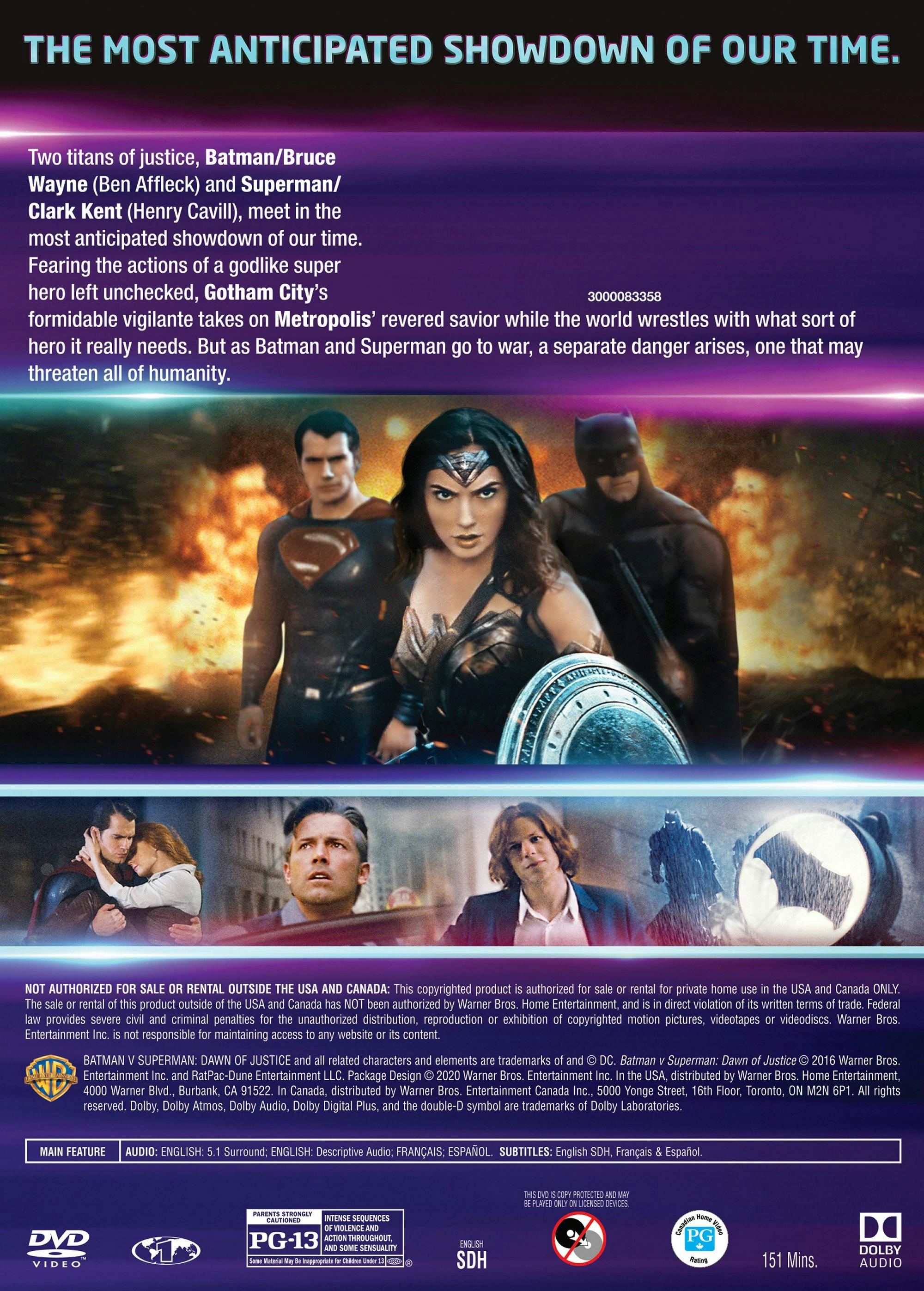 Batman v Superman: Dawn of Justice (WW84 LL/$5MM/DVD) [DVD] – GRUV
