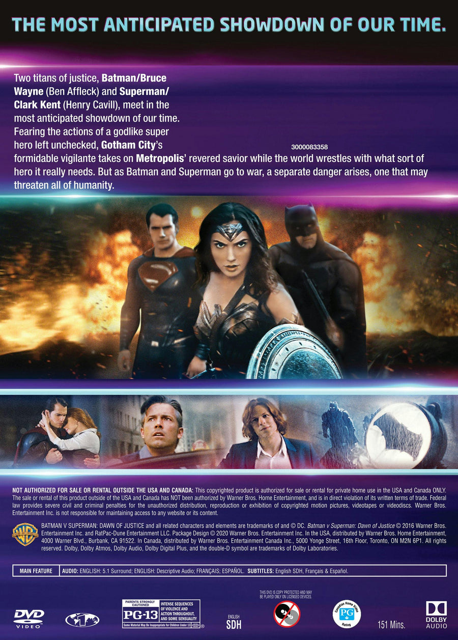 Batman v Superman: Dawn of Justice (WW84 LL/$5MM/DVD) [DVD]