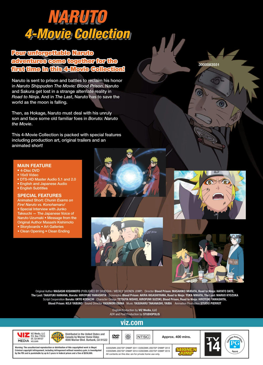 Naruto: 4-movie Collection (Box Set) [DVD]