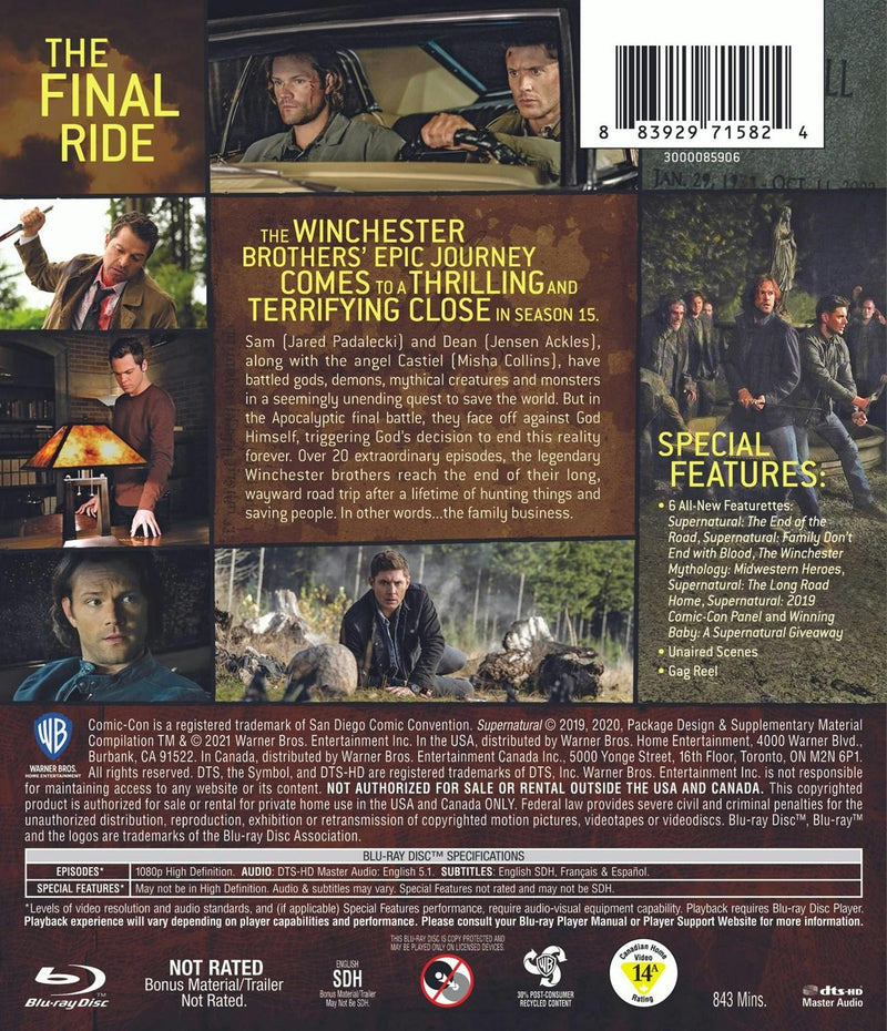 Supernatural: The Complete Fifteenth Season (Box Set) [Blu-ray]