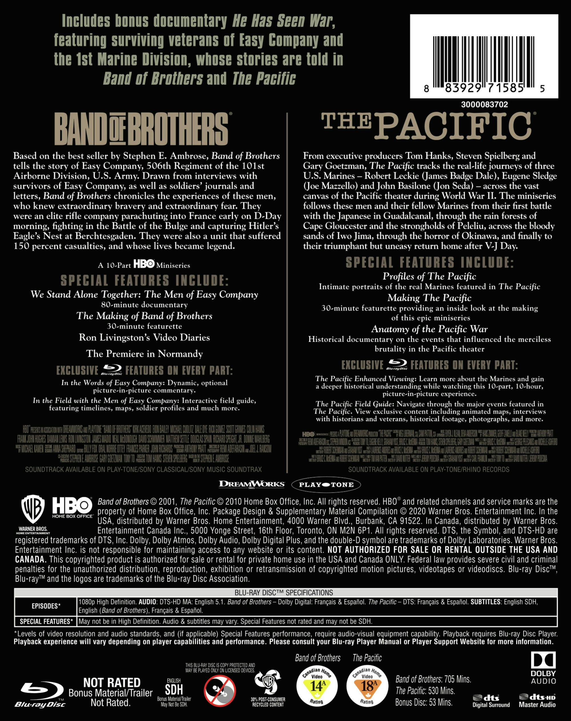 Band of Brothers/The Pacific (Box Set) [Blu-ray]