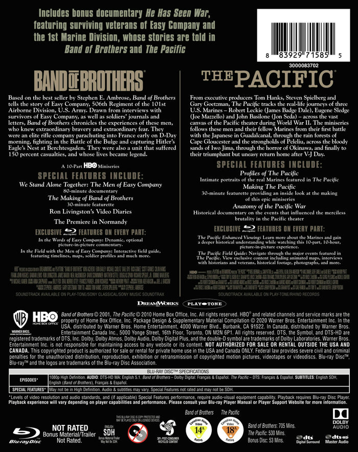 Band of Brothers/The Pacific (Box Set) [Blu-ray]