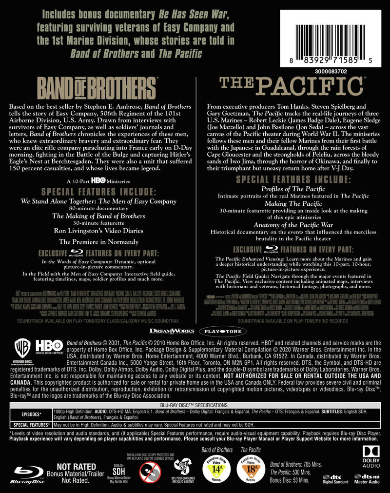 Band of Brothers/The Pacific (Box Set) [Blu-ray]