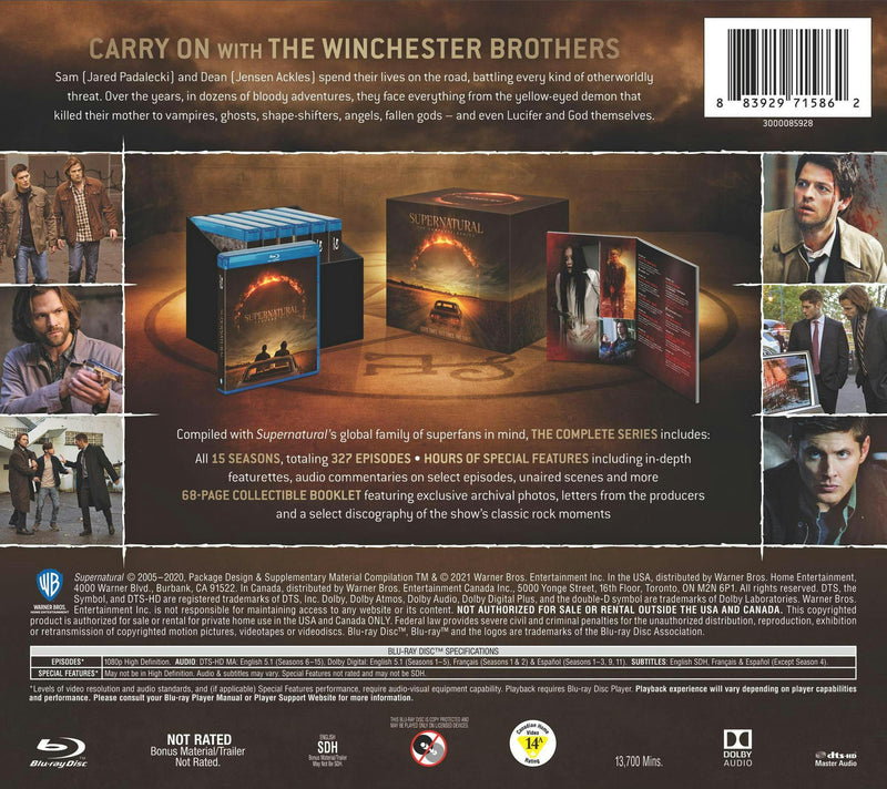 Supernatural: The Complete Series (Blu-ray Gift Set) [Blu-ray]