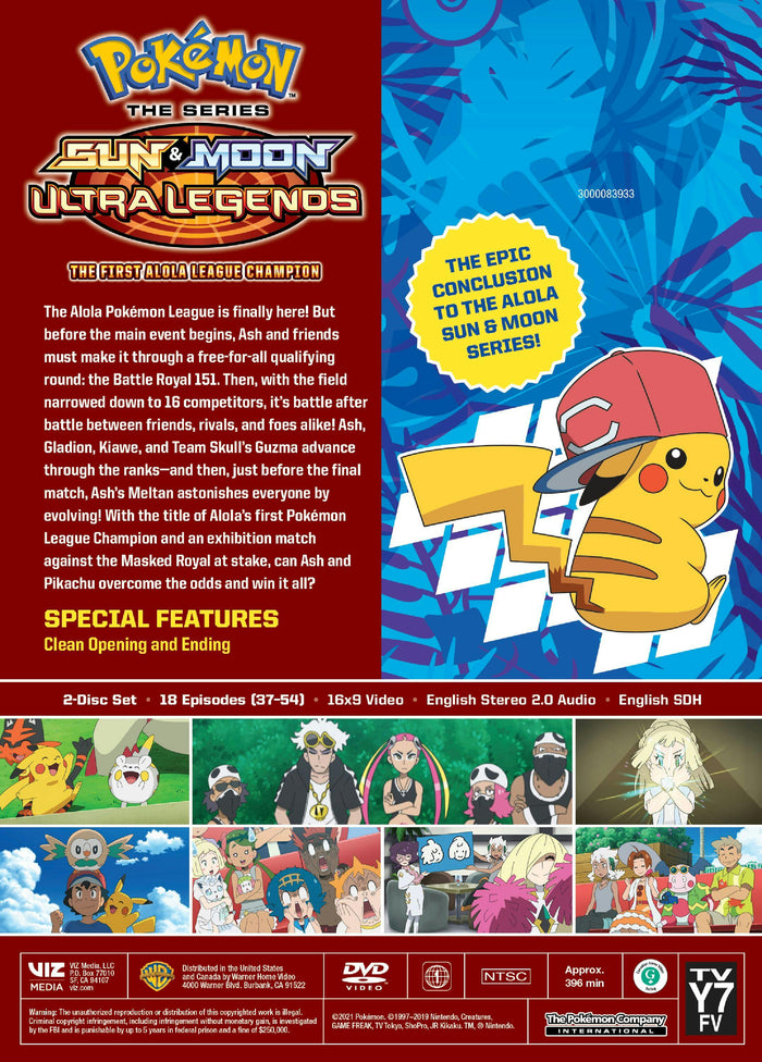 Pokémon: Sun and Moon Ultra Legends - The First Alola League [DVD]