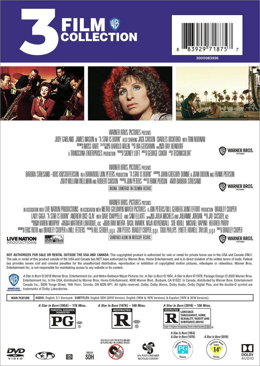 A Star is Born - 3-Film Collection (DVD Set) [DVD]