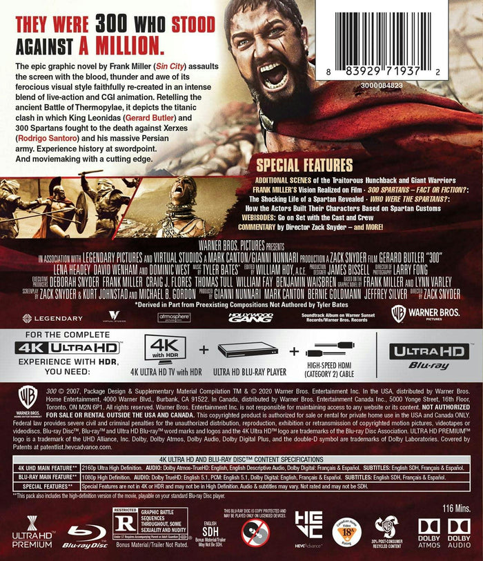 300 (4K Ultra HD + Blu-ray) [UHD]