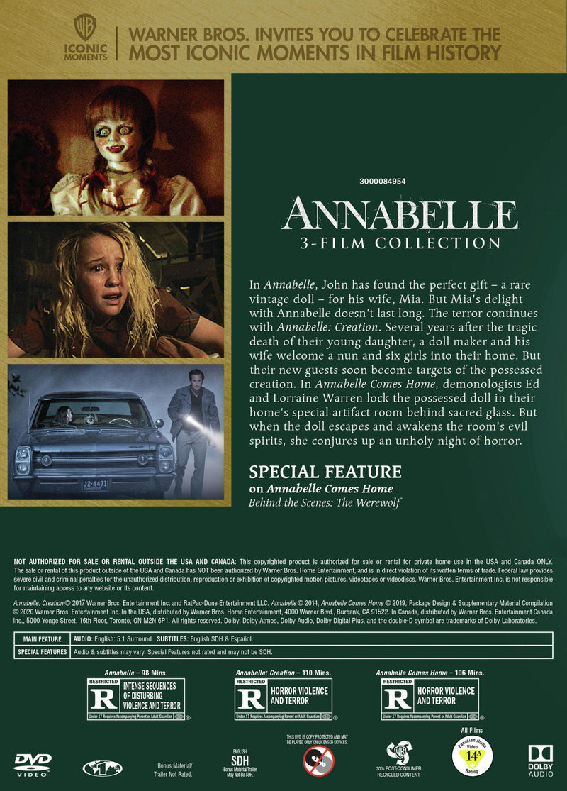 Annabelle: 3 Film Collection [DVD]