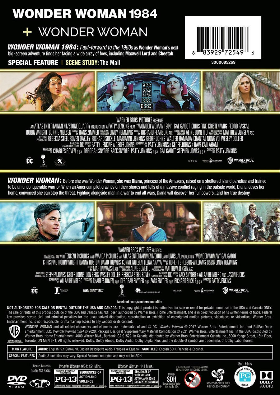 Wonder Woman/Wonder Woman 1984 (DVD Double Feature) [DVD]