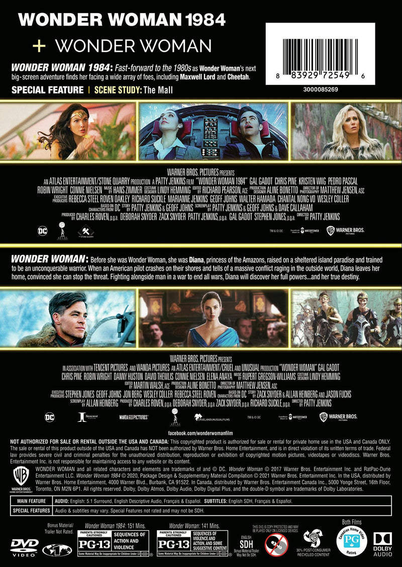 Wonder Woman/Wonder Woman 1984 (DVD Double Feature) [DVD]
