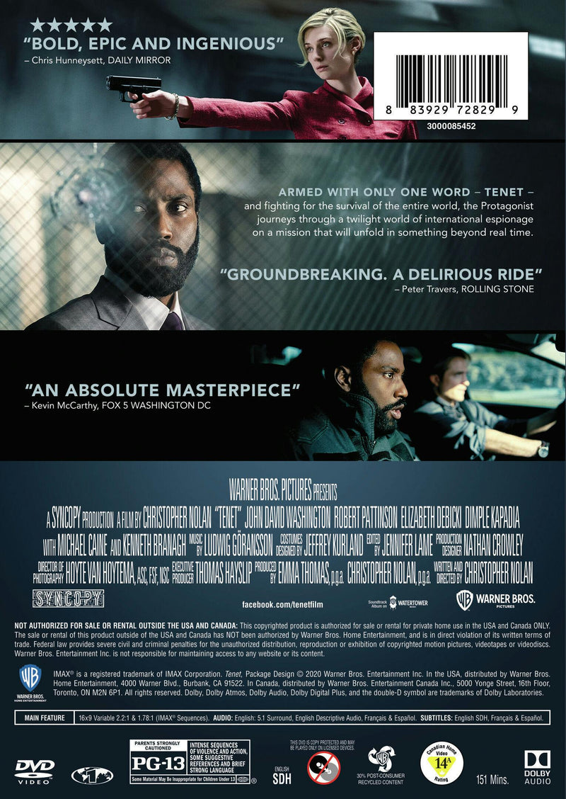 Tenet [DVD]