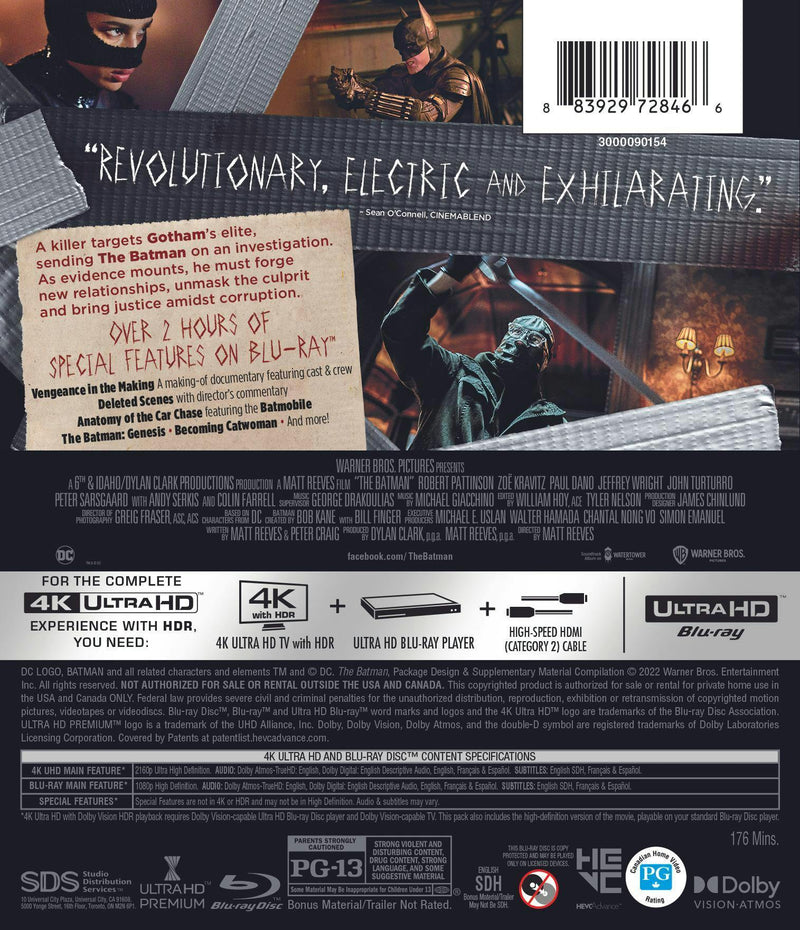 The Batman (4K Ultra HD + Blu-ray + Digital Download) [UHD]