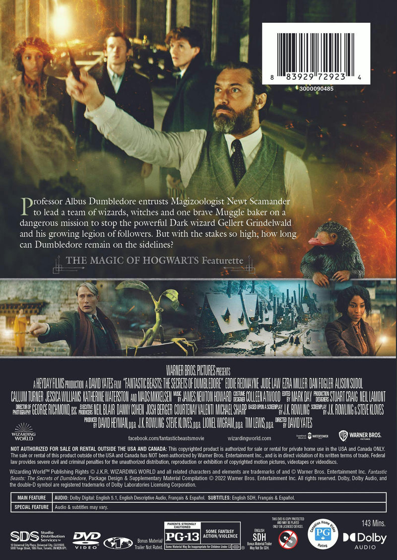 Fantastic Beasts: The Secrets of Dumbledore [DVD]