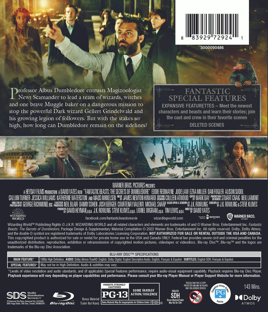 Fantastic Beasts: Secrets of Dumbledore (Blu-ray) [Blu-ray]