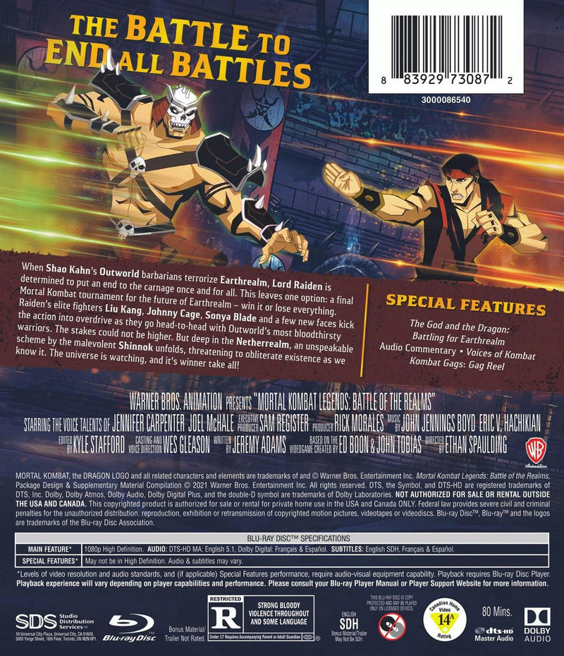 Mortal Kombat Legends: Battle of the Realms [Blu-ray]
