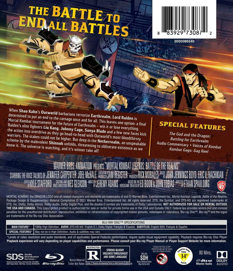 Mortal Kombat Legends: Battle of the Realms [Blu-ray]
