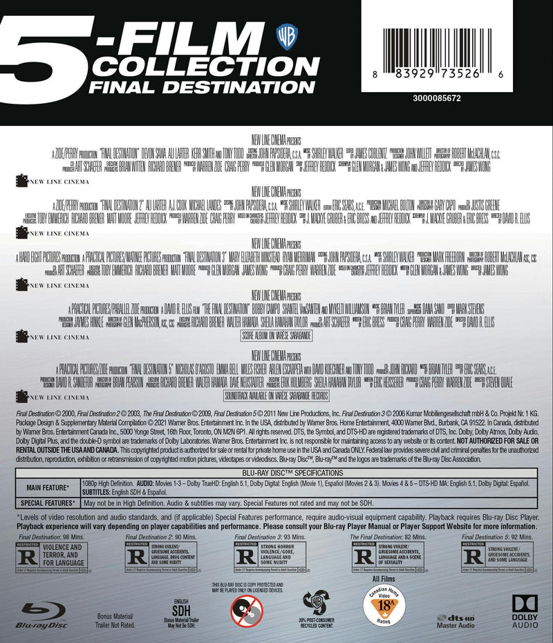 Final Destination 5-film Collection (Box Set) [Blu-ray]