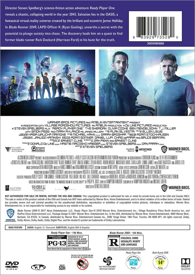 Ready Player One/Blade Runner 2049 [DVD]
