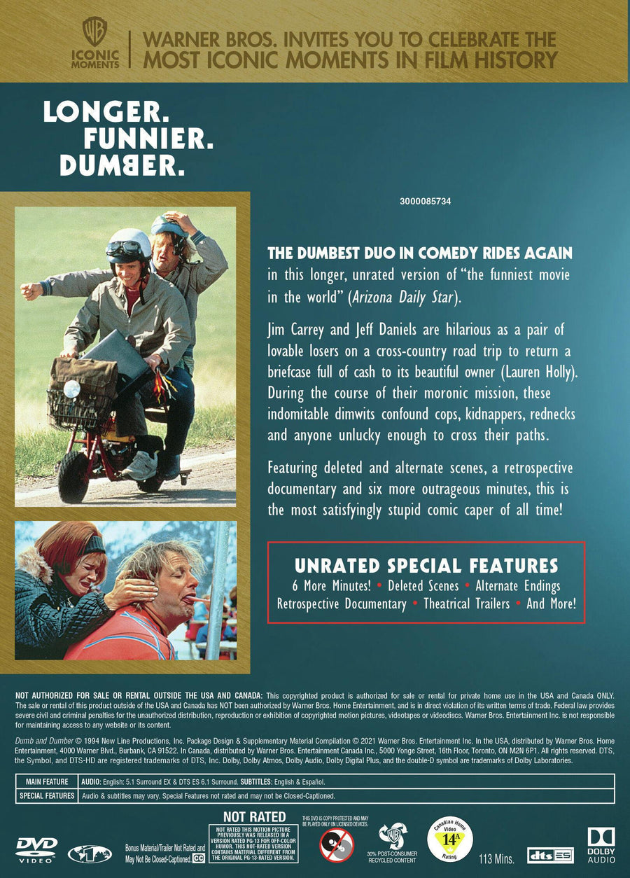 Dumb and Dumber (Unrated) (IconicMoment) [DVD]