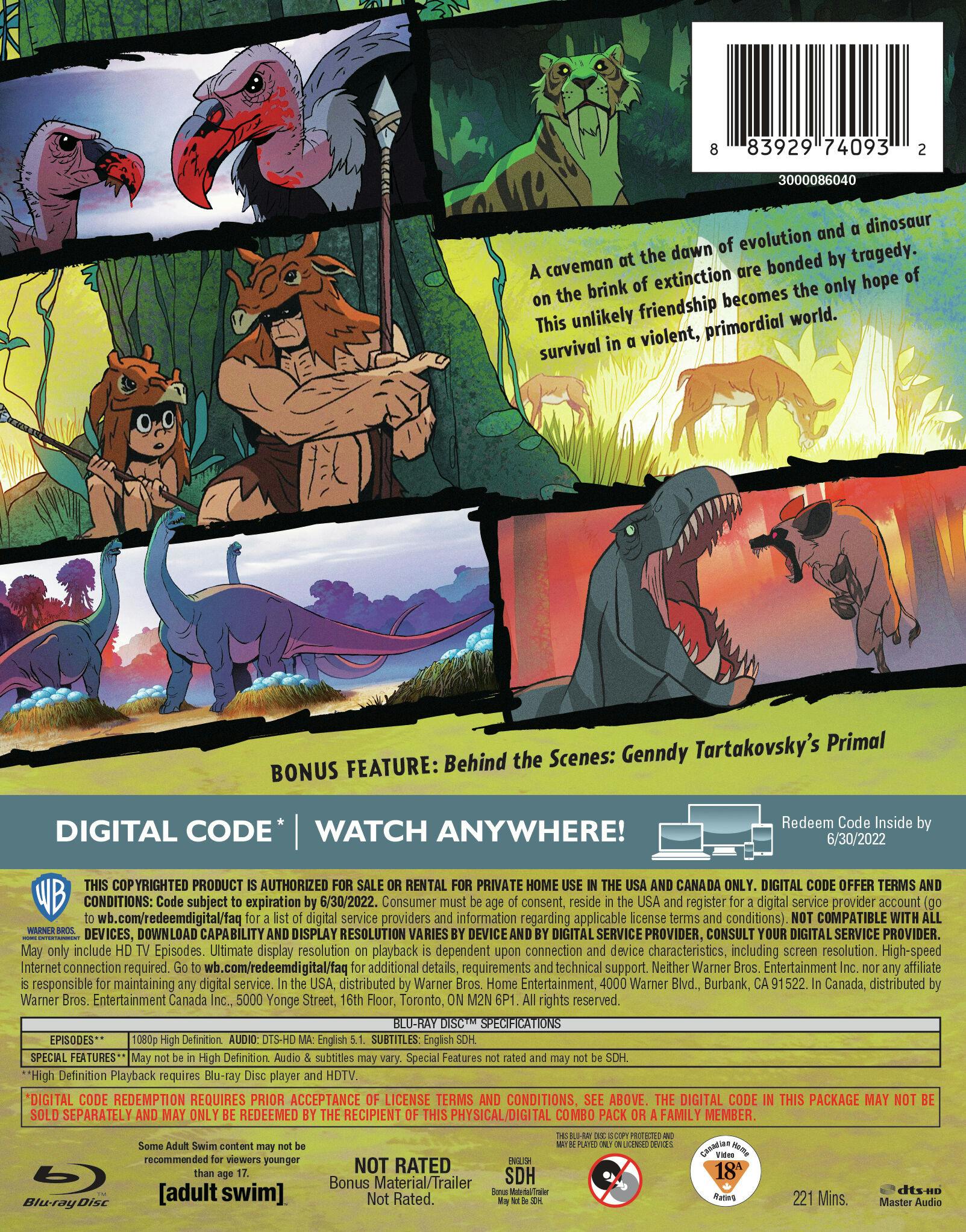 Genndy Tartakovsky's Primal: The Complete First Season (Blu-ray