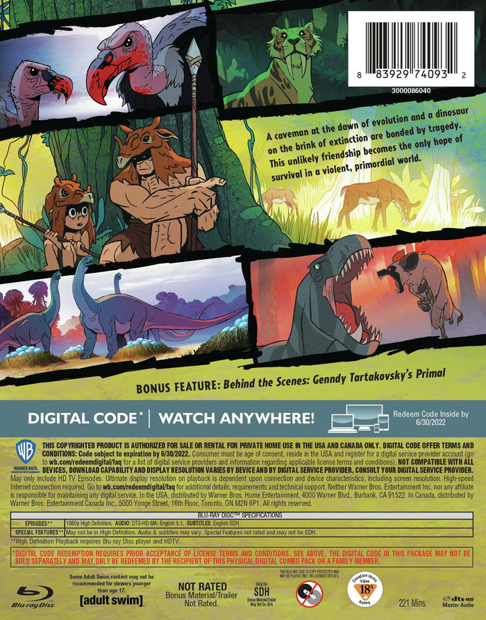 Genndy Tartakovsky's Primal: The Complete First Season (Blu-ray) [Blu-ray]