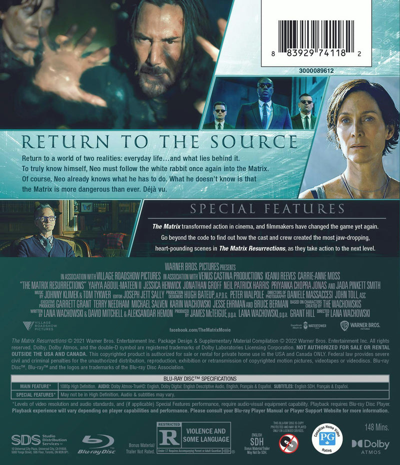 The Matrix Resurrections (Blu-Ray + DVD) (with DVD) [Blu-ray]