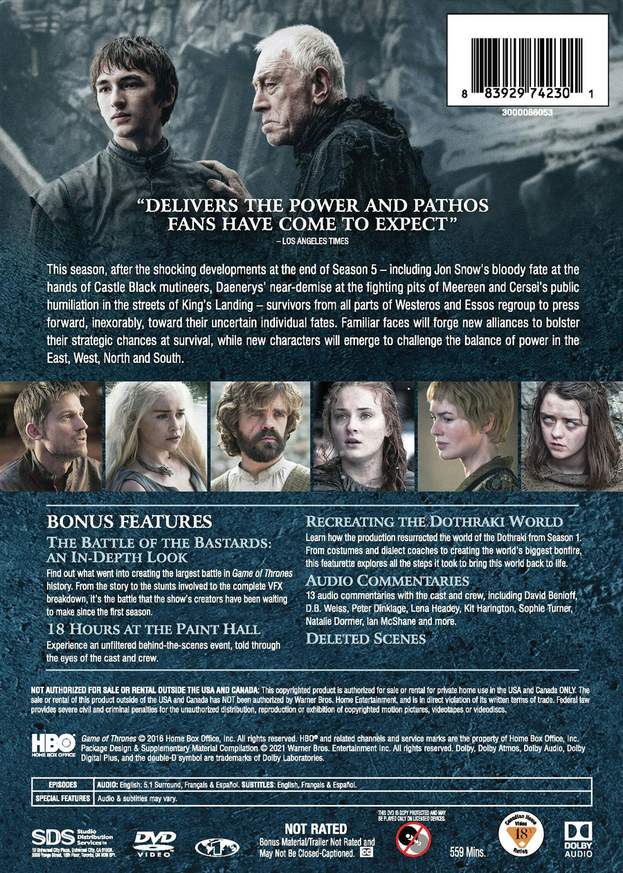 Game of Thrones: The Complete 6th Season [DVD]