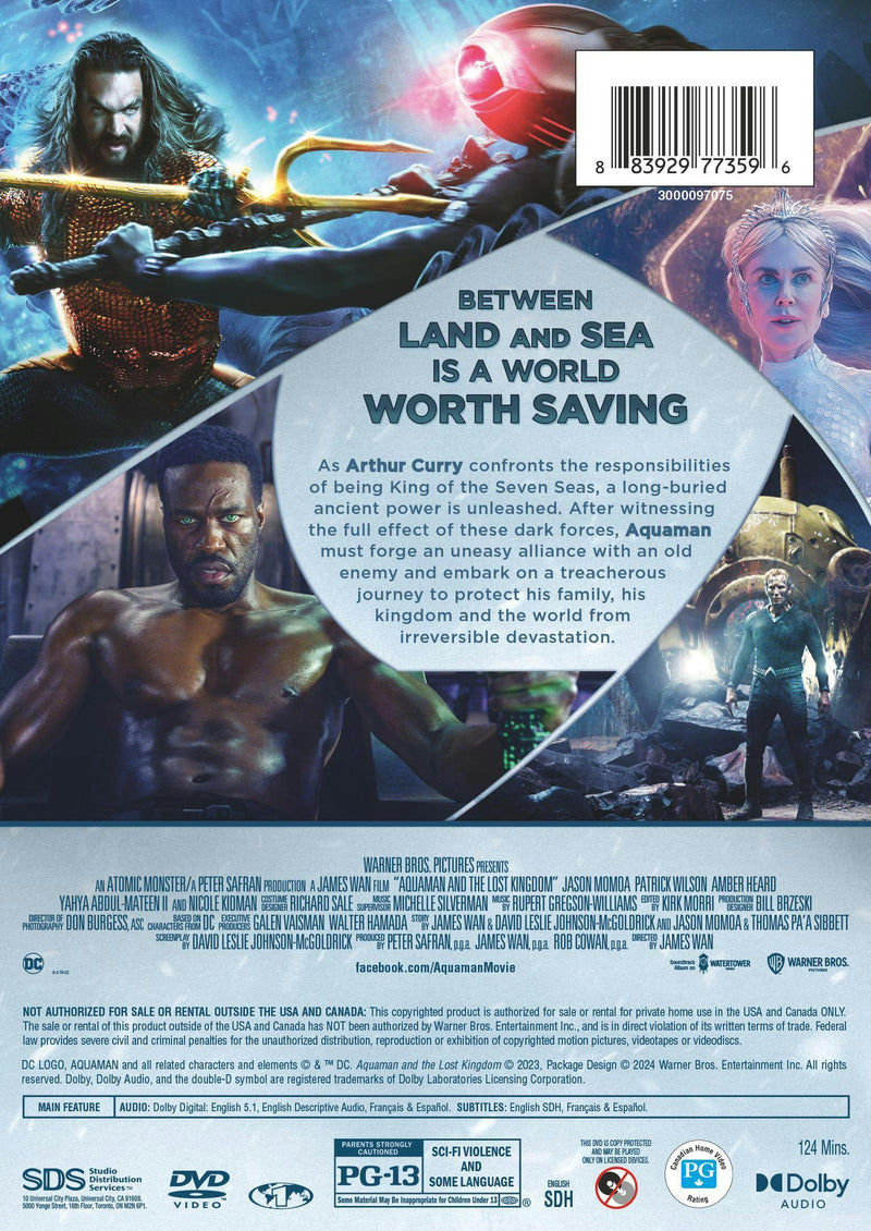 Aquaman and the Lost Kingdom [DVD]