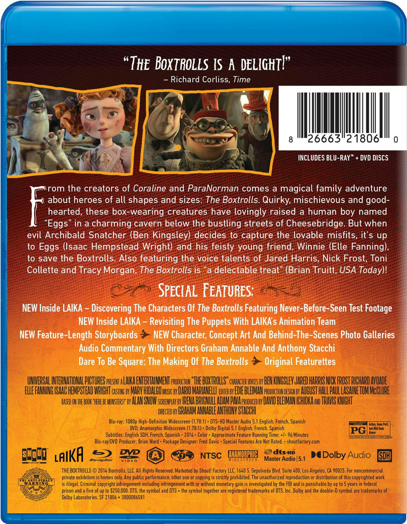 The Boxtrolls - LAIKA Studios Edition Blu-ray + DVD [Blu-ray]