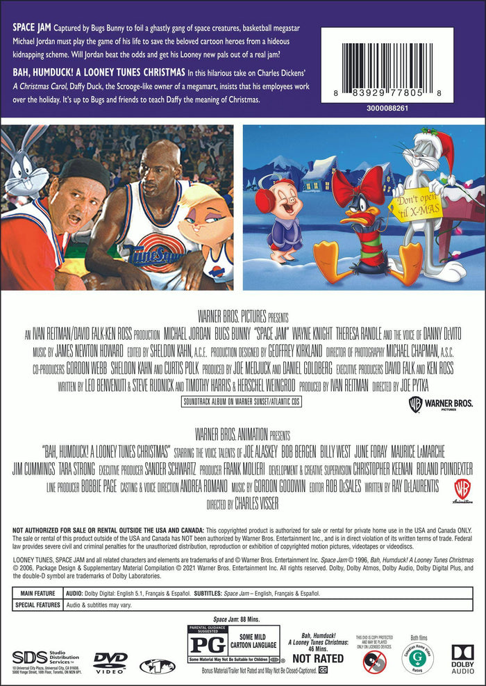 Space Jam (Original) Holiday Double-Feature (DVD) [DVD]