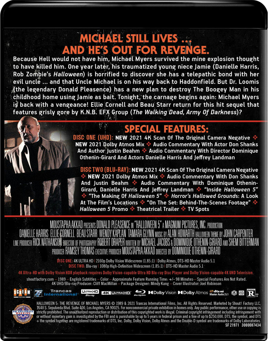 Halloween 5: The Revenge Of Michael Myers [Collector's Edition] [UHD]