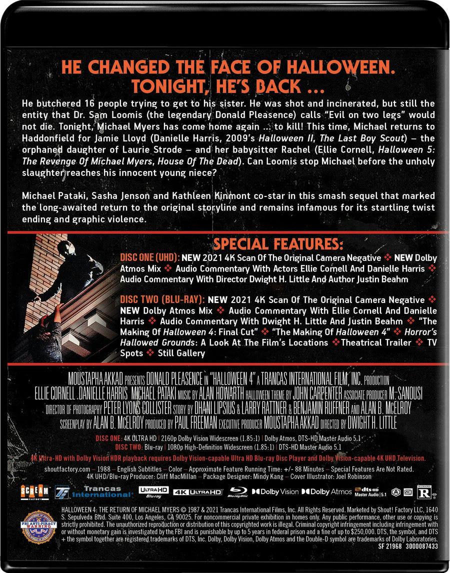 Halloween 4: The Return Of Michael Myers [Collector's Edition] [UHD]