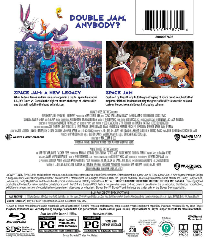 Space Jam/Space Jam: A New Legacy (Blu-ray Double Feature) [Blu-ray]