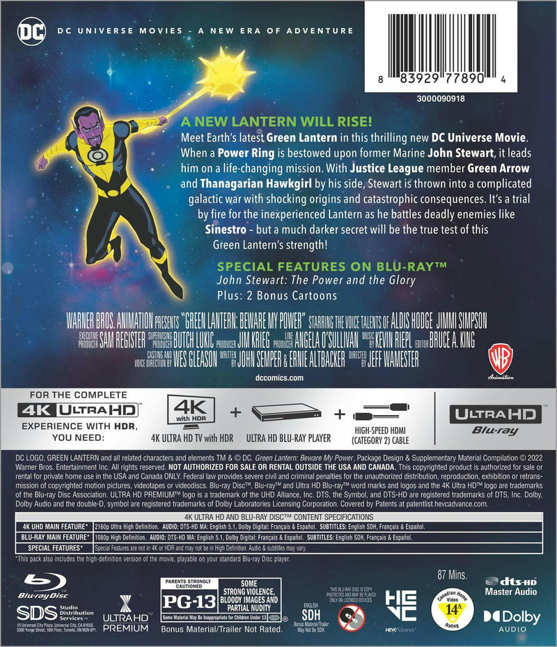 Green Lantern: Beware My Power (4K Ultra HD + Blu-ray) [UHD]