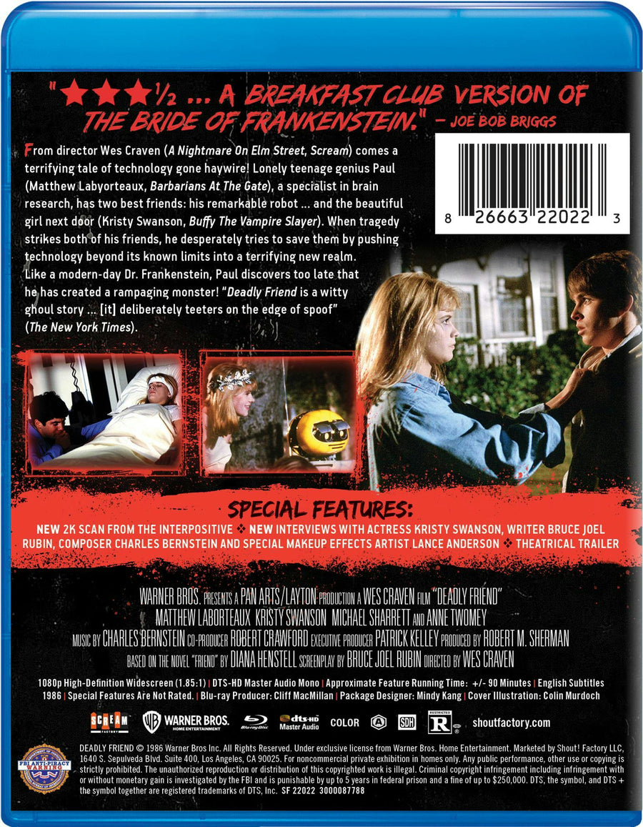 Deadly Friend [Collector's Edition] [Blu-ray]