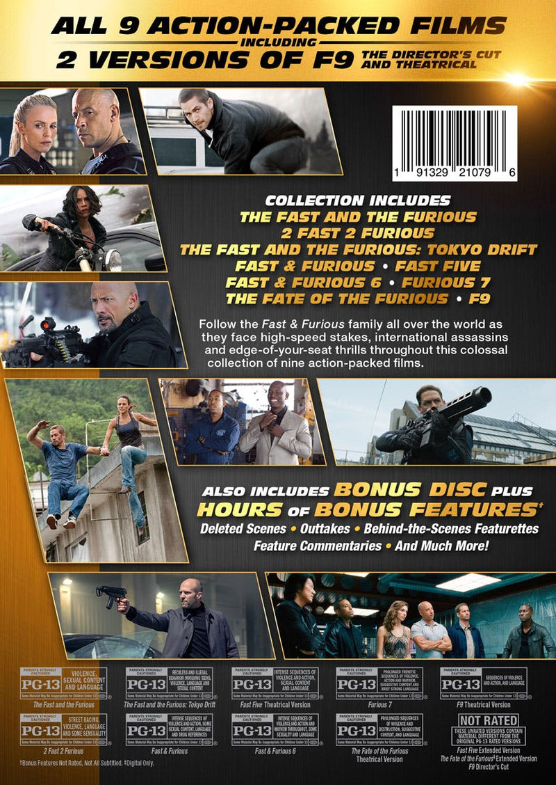 Fast & Furious: 9-movie Collection (Box Set) [DVD]