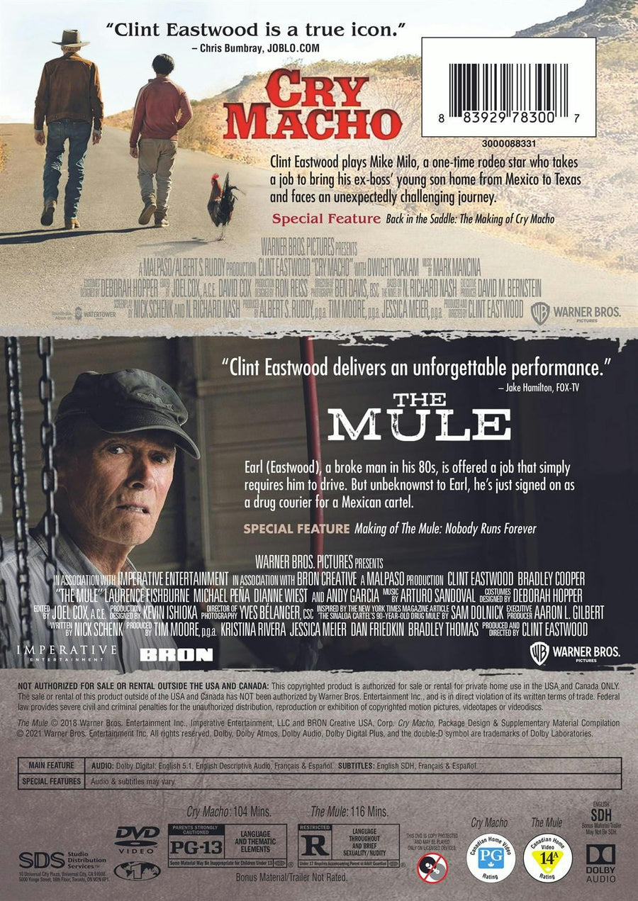 Cry Macho/The Mule (DVD Double Feature) [DVD]
