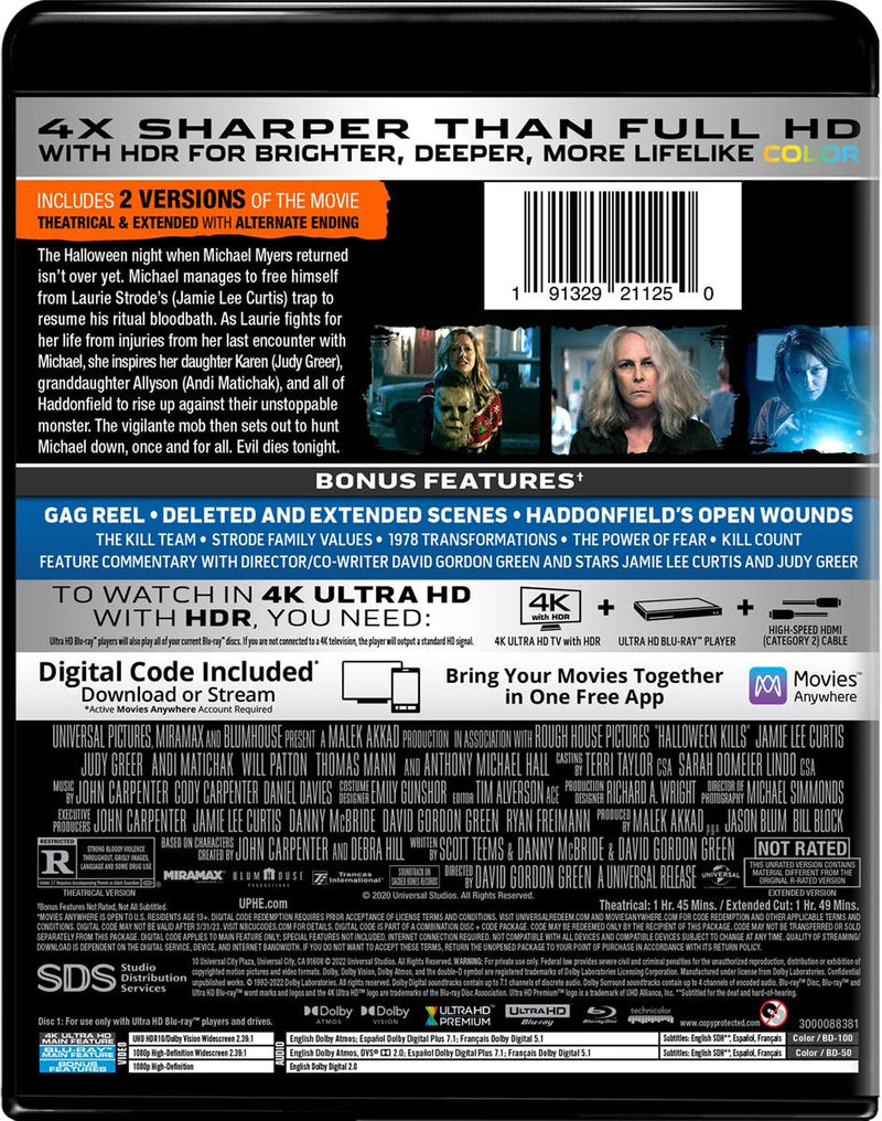 Halloween Kills (4K Ultra HD + Blu-ray) [UHD]