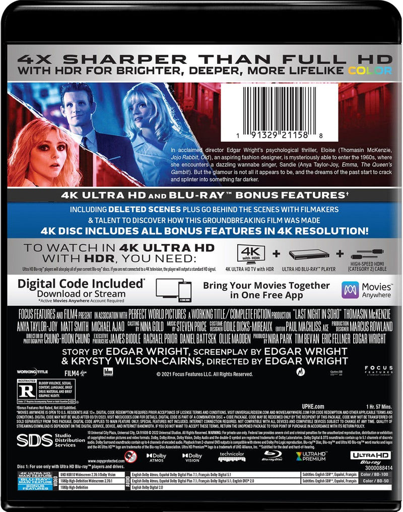 Last Night in Soho (4K Ultra HD + Blu-ray) [UHD]