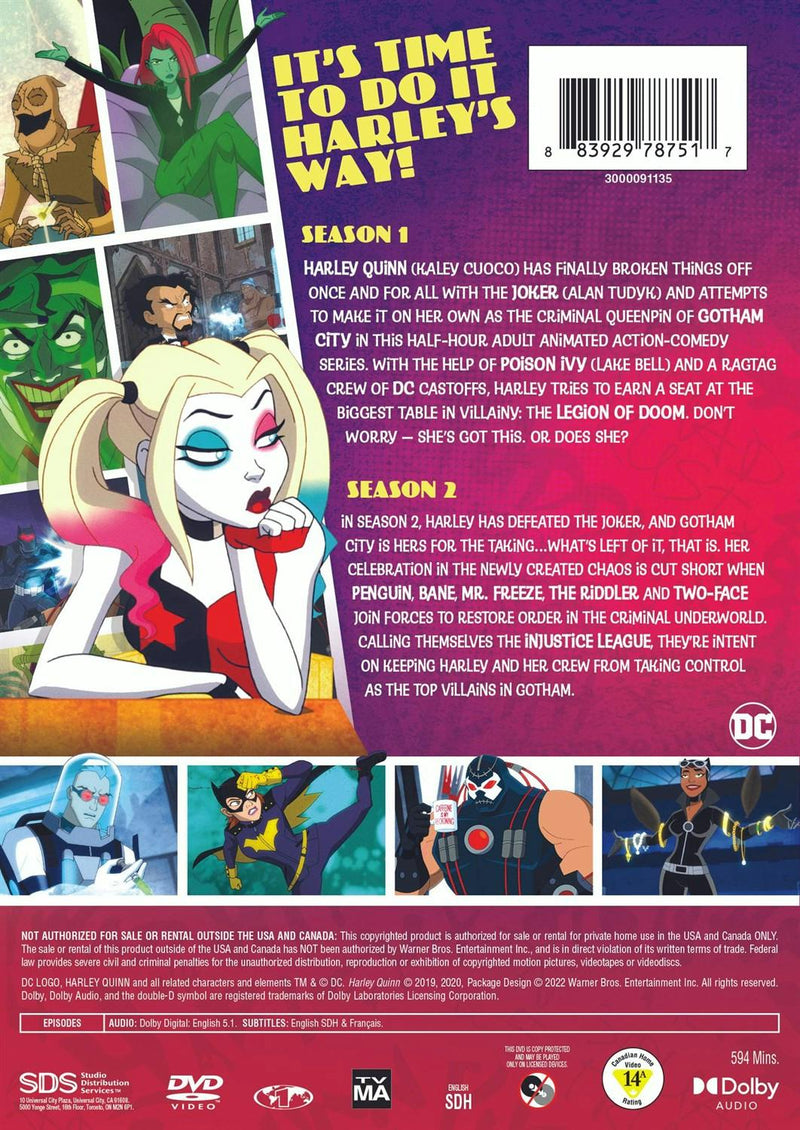 Harley Quinn: Seasons 1 and 2 (DVD Double Feature) [DVD]
