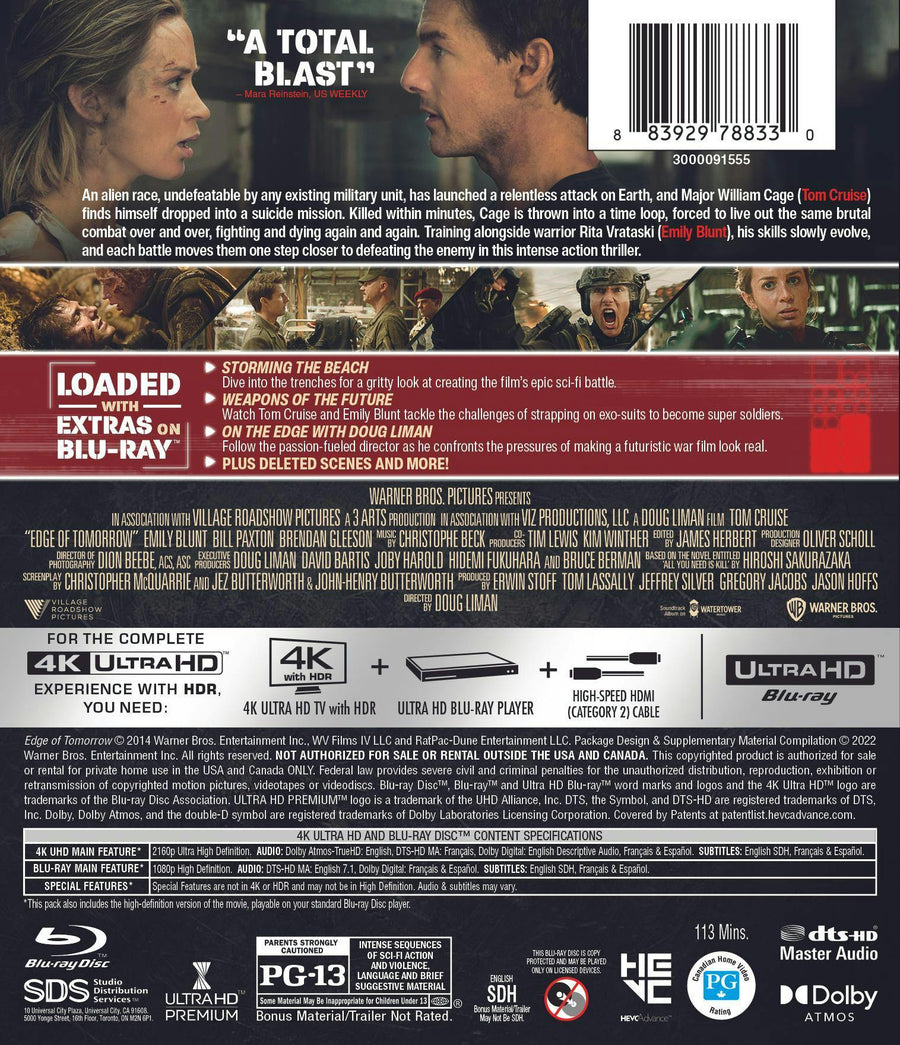 Live Die Repeat: Edge of Tomorrow (4K Ultra HD + Blu-ray) [UHD]
